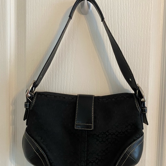 Coach Mini Signature Hobo Black Shoulder Bag - Picture 5 of 10